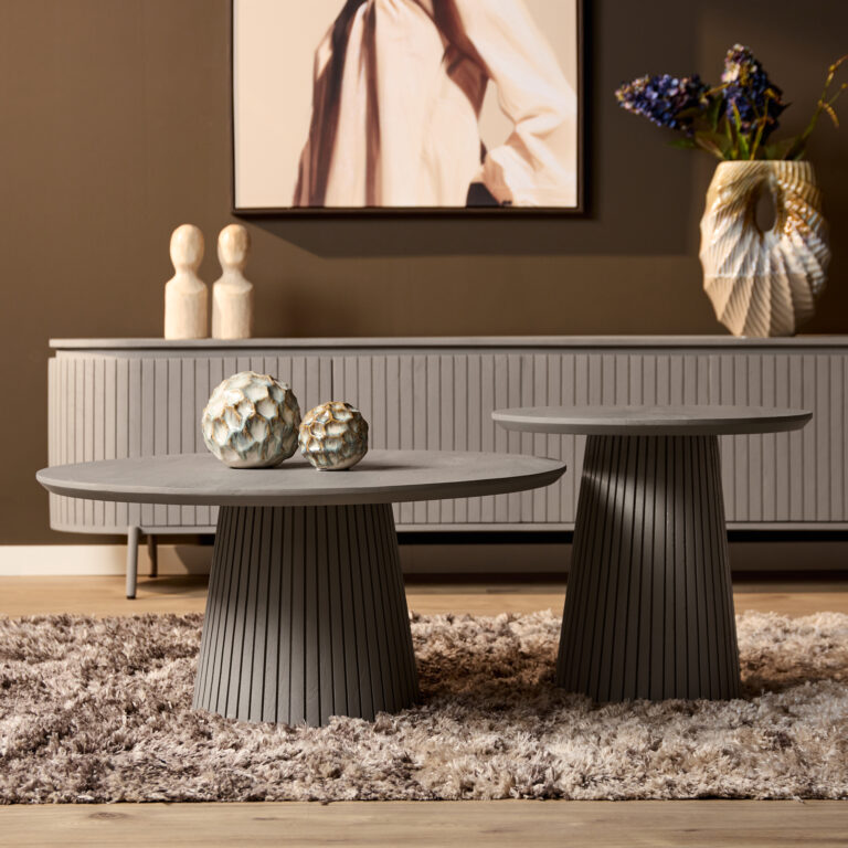 Salontafel Solana Taupe Mangohout 80 cm