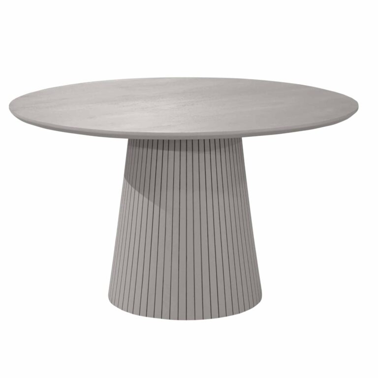 Runder Esstisch Solana Taupe Mangoholz 130 cm