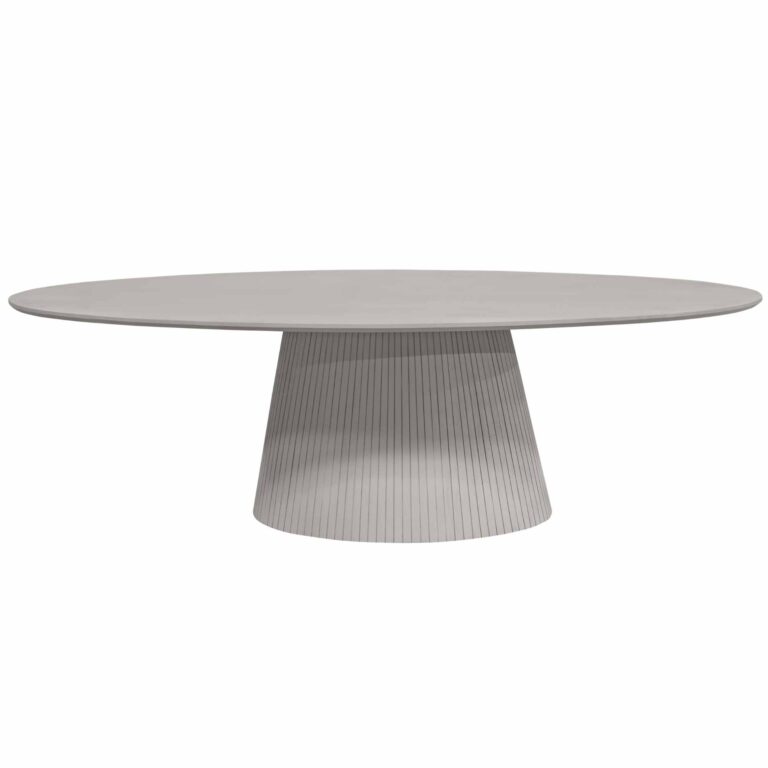 Ovale eettafel Solana Taupe Mangohout 210 cm