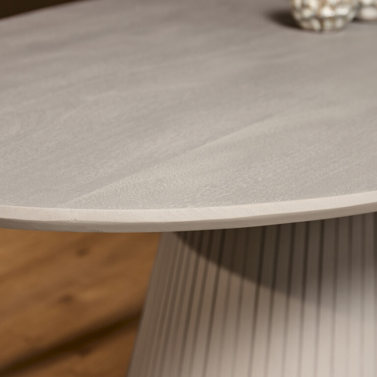 Ovale eettafel Solana Taupe Mangohout 210 cm