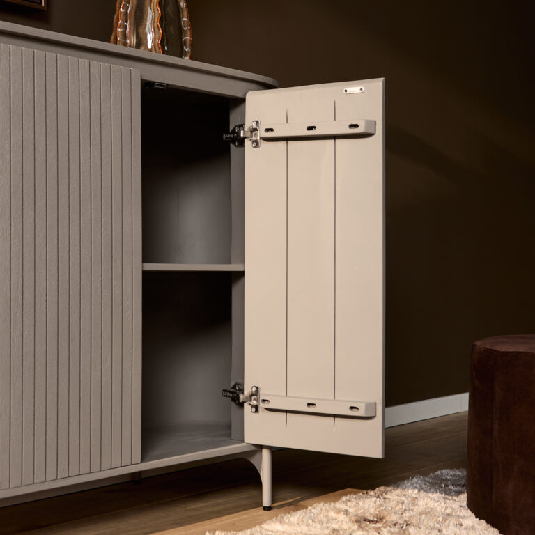 Kabinet kast Solana Taupe Mangohout 115 cm