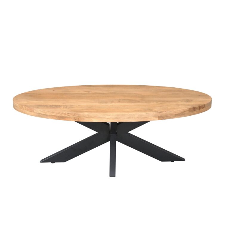Ovale salontafel Dakota Naturel Mangohout 130 cm