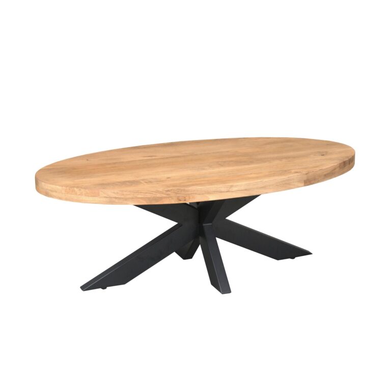 Quadratischer Couchtisch Noa Natur Mangoholz 80 cm