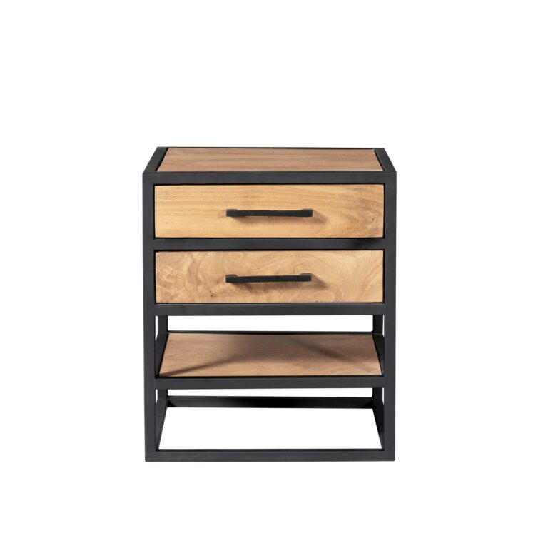 Quadratischer Couchtisch Noa Natur Mangoholz 80 cm