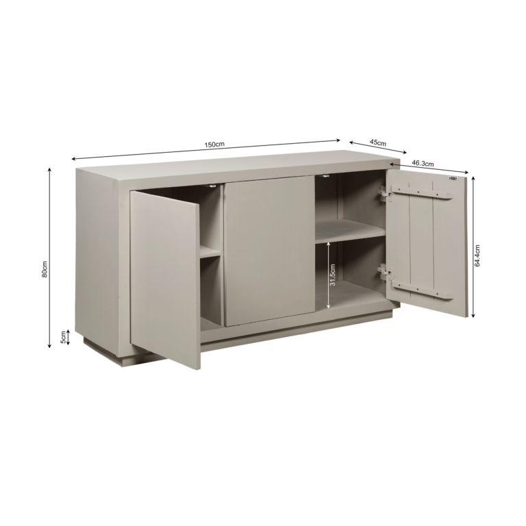 Dressoir Brussel Zand Mangohout 150 cm
