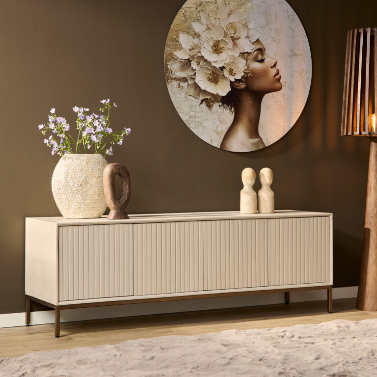 Tv meubel Madison Zand Mangohout 165 cm