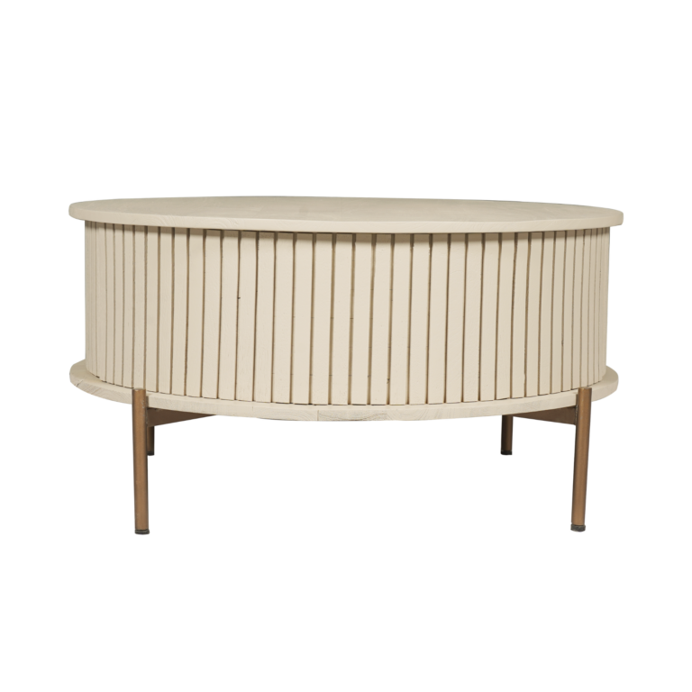 Ronde salontafel Madison Zand Mangohout 80 cm