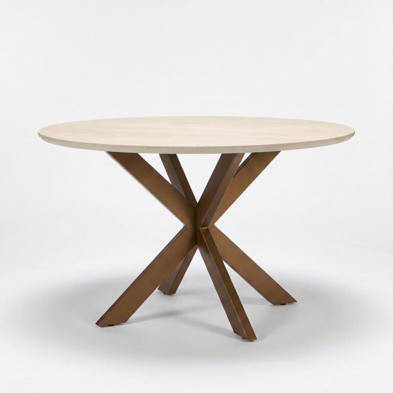 Ronde eettafel Madison Zand Mangohout 130 cm