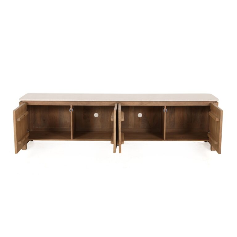 Tv meubel Dallas Naturel Mangohout 210 cm