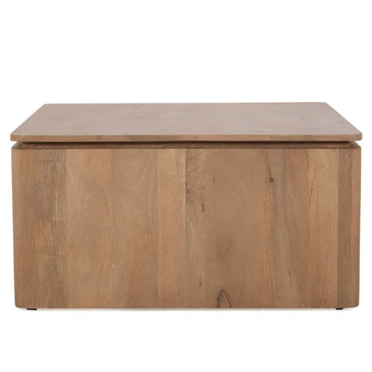Vierkante Salontafel Dallas Naturel Mangohout 80 cm