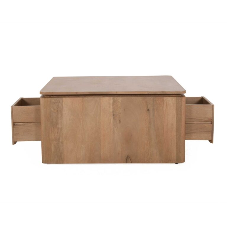 Vierkante Salontafel Dallas Naturel Mangohout 80 cm