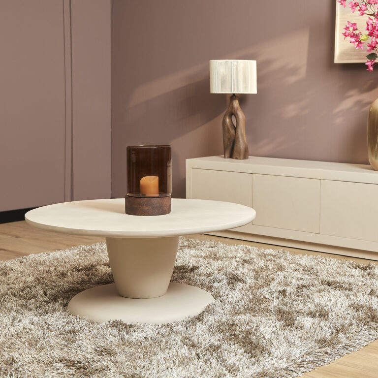 Salontafel Mabel Zand Mangohout 90 cm