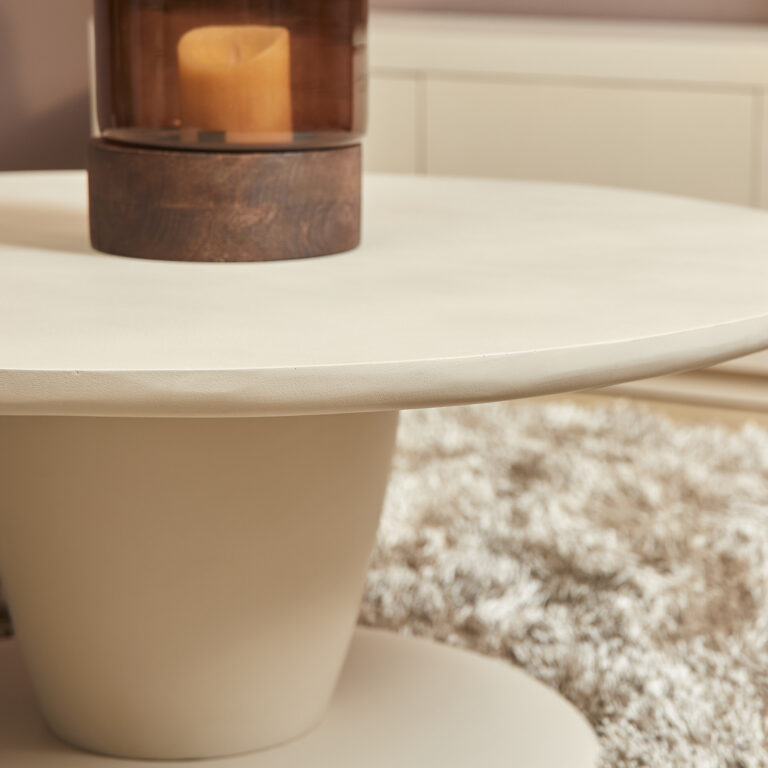 Salontafel Mabel Zand Mangohout 90 cm