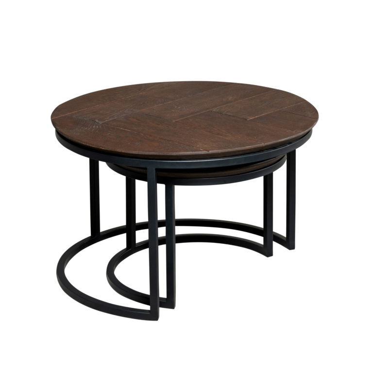 Salontafel set Otik Bruin Eikenhout 70 cm