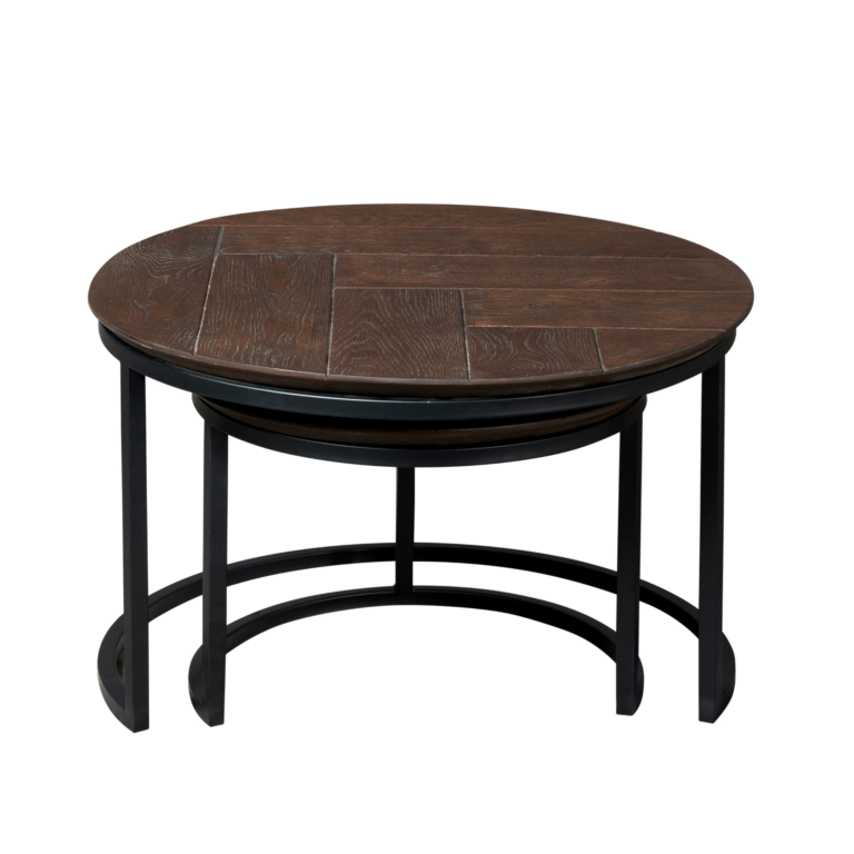 Salontafel set Otik Bruin Eikenhout 70 cm
