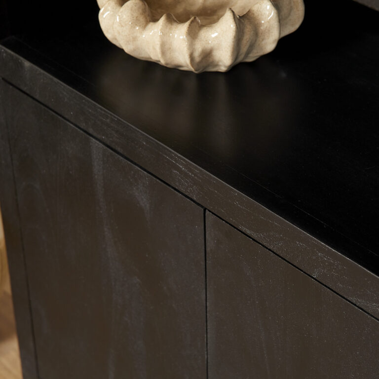 Bücherregal Brussel Schwarzes Mangoholz 90 cm