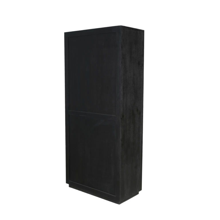 Bücherregal Brussel Schwarzes Mangoholz 90 cm