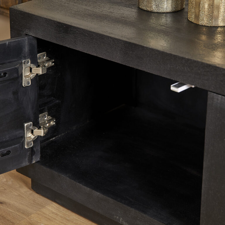 Tv meubel Brussel Zwart Mangohout 150 cm