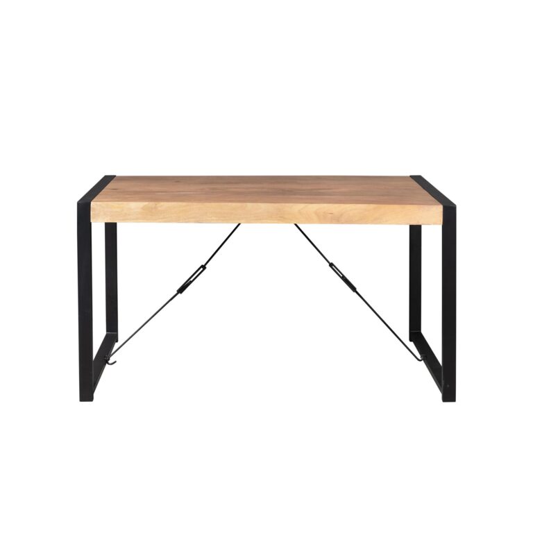 Rechthoekige eettafel Britt Naturel Mangohout 140 cm