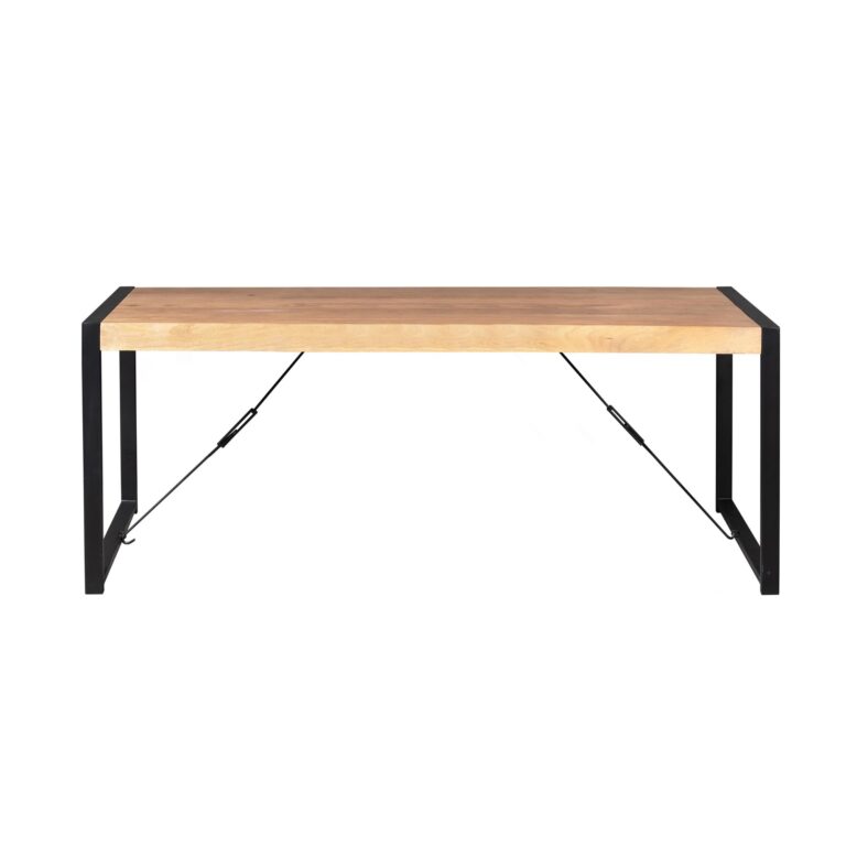 Rechteckiger Esstisch Britt Natur Mangoholz 200 cm