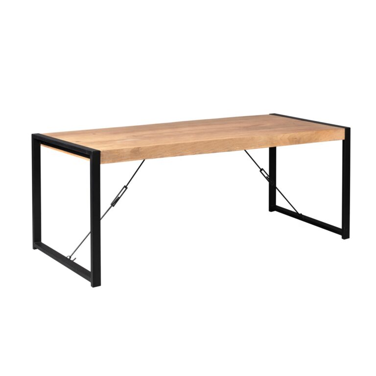 Rechteckiger Esstisch Britt Natur Mangoholz 200 cm