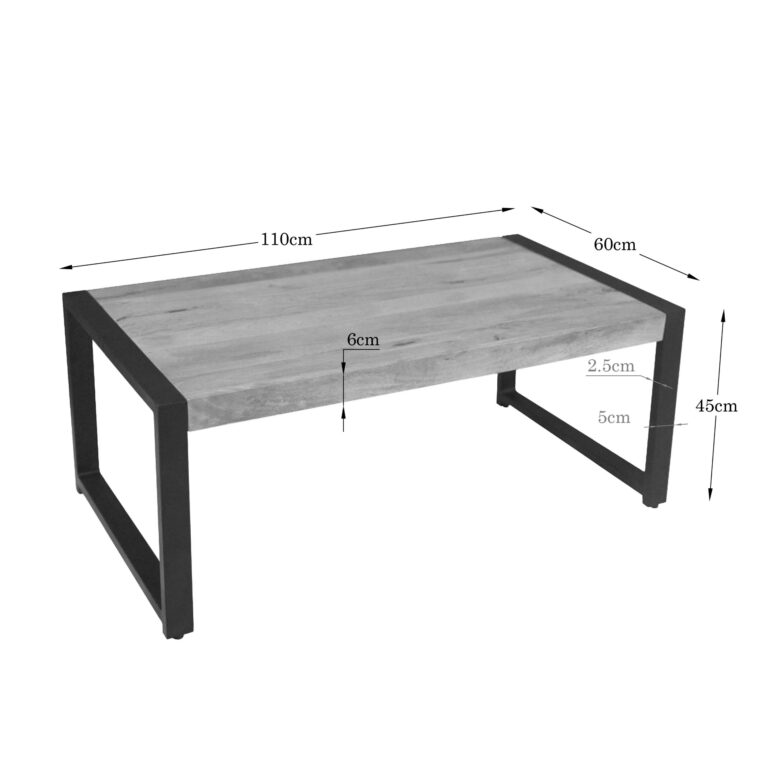 Salontafel Britt Naturel Mangohout 110 cm