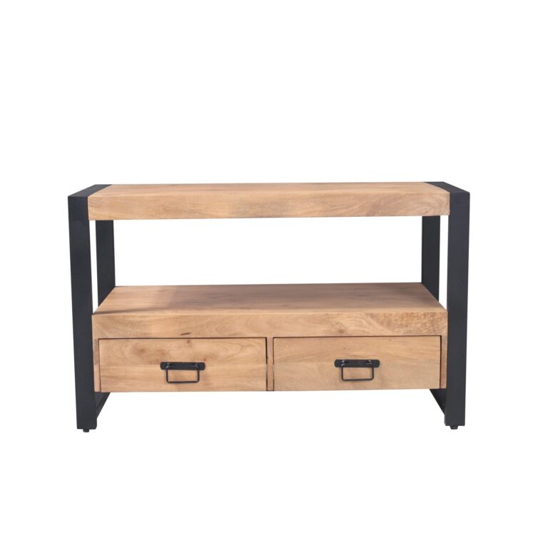 Quadratischer Couchtisch Noa Natur Mangoholz 80 cm