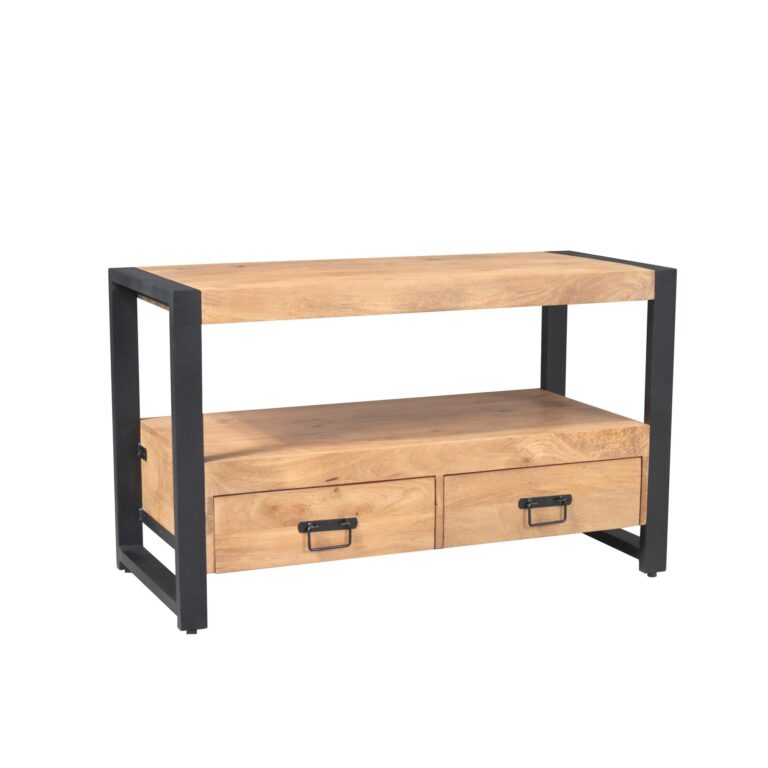 Quadratischer Couchtisch Noa Natur Mangoholz 80 cm