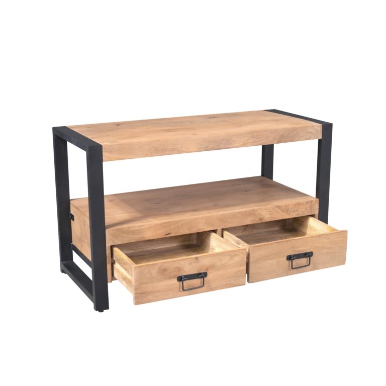 Quadratischer Couchtisch Noa Natur Mangoholz 80 cm