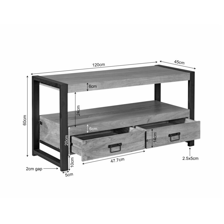 Quadratischer Couchtisch Noa Natur Mangoholz 80 cm