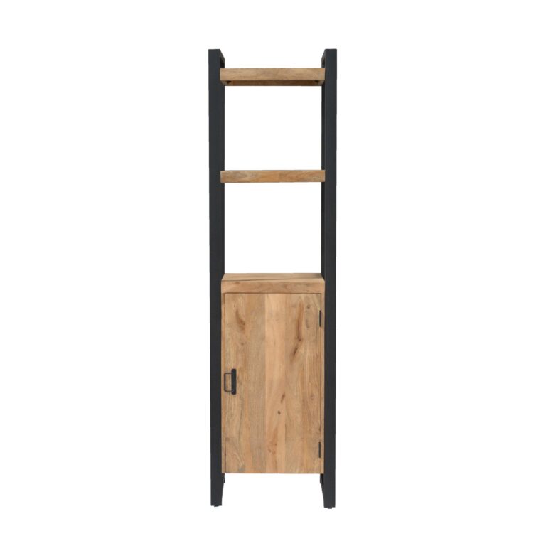 Boekenkast Britt met deur Naturel Mangohout 55 cm