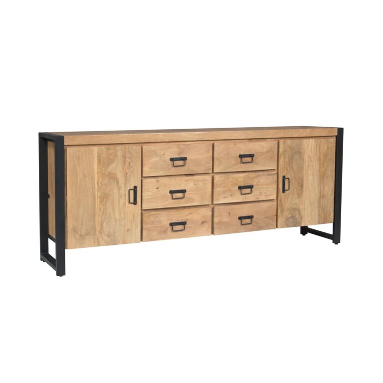 Sideboard Britt Natur Mangoholz 200 cm