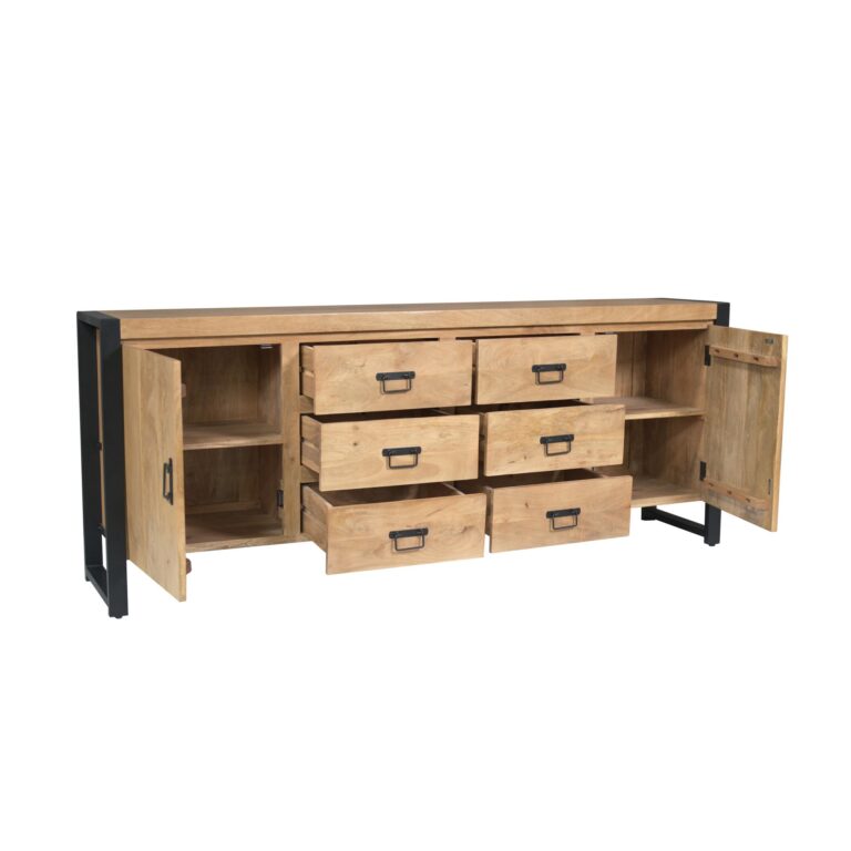 Sideboard Britt Natur Mangoholz 200 cm