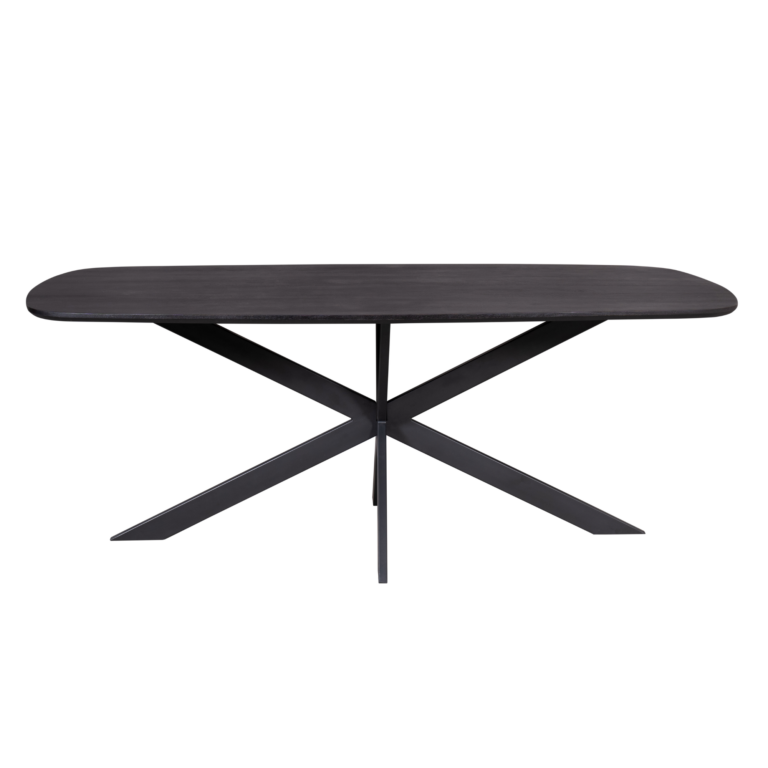 Deens ovale eettafel Elegance Zwart Mangohout 200 cm