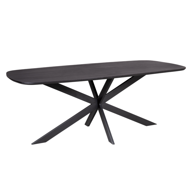 Deens ovale eettafel Elegance Zwart Mangohout 200 cm