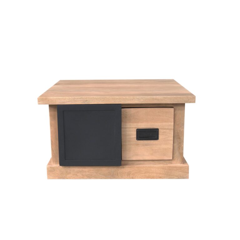Quadratischer Couchtisch Noa Natur Mangoholz 80 cm