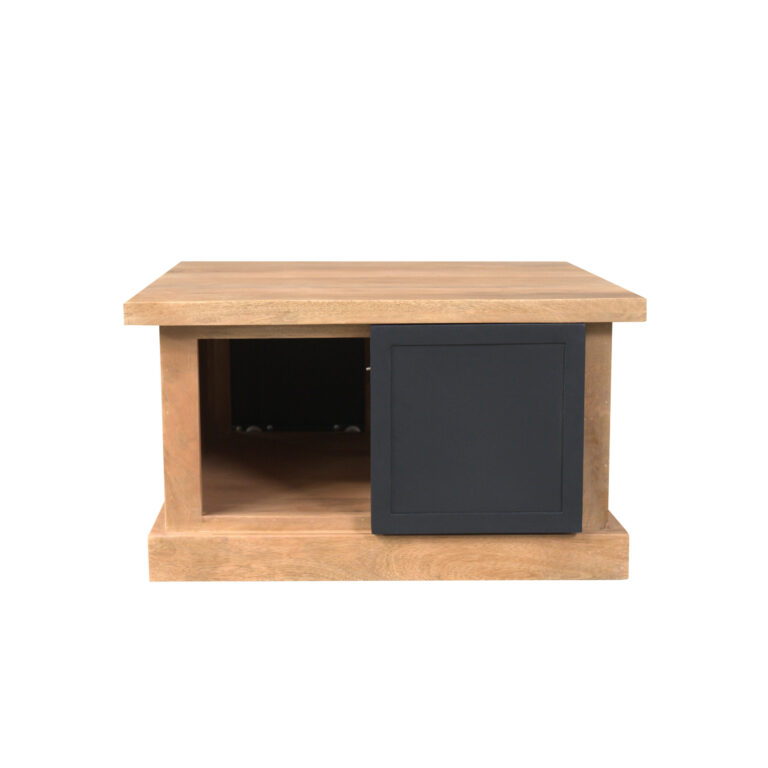 Quadratischer Couchtisch Noa Natur Mangoholz 80 cm
