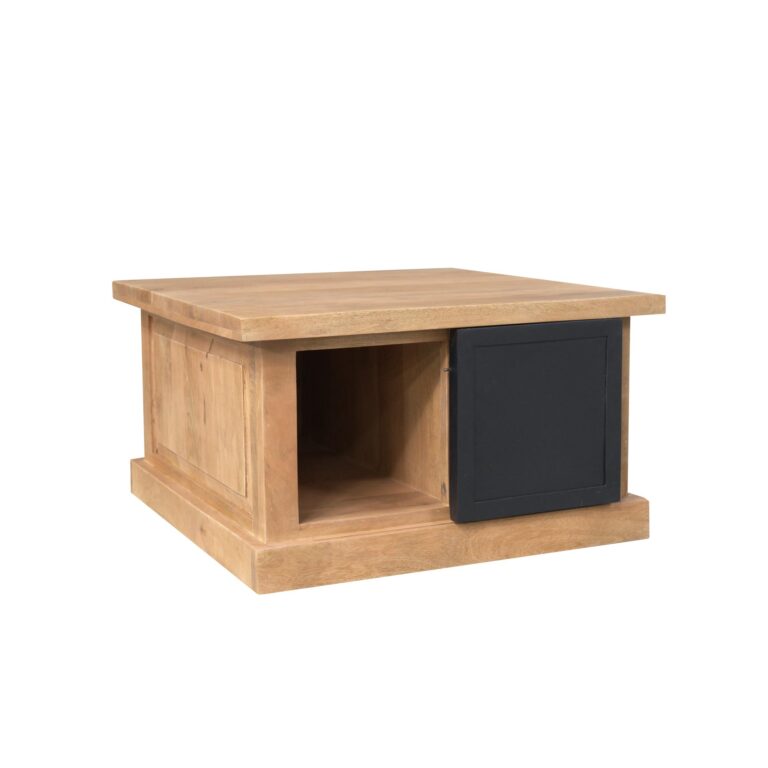 Quadratischer Couchtisch Noa Natur Mangoholz 80 cm
