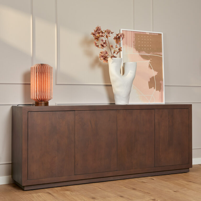 Quadratischer Couchtisch Brussel Walnuss Mangoholz 80 cm