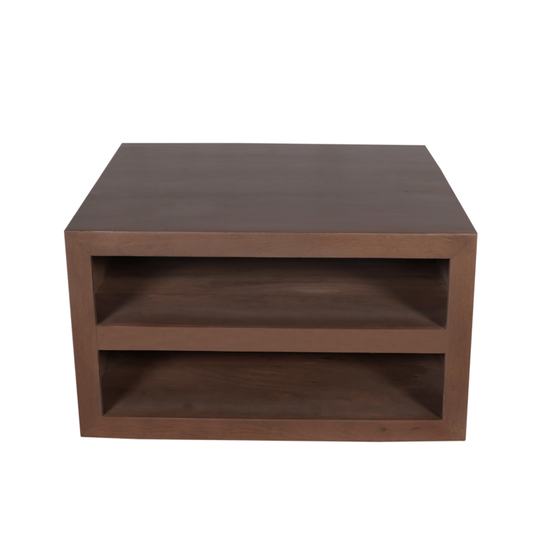 Quadratischer Couchtisch Brussel Walnuss Mangoholz 80 cm