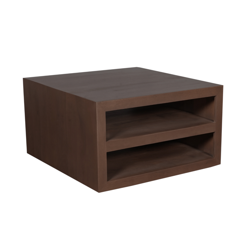Quadratischer Couchtisch Brussel Walnuss Mangoholz 80 cm