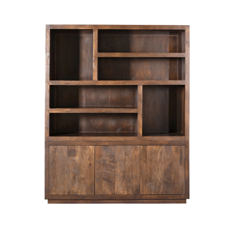 Regalschrank Brussel XL Braun Mangoholz 160 cm