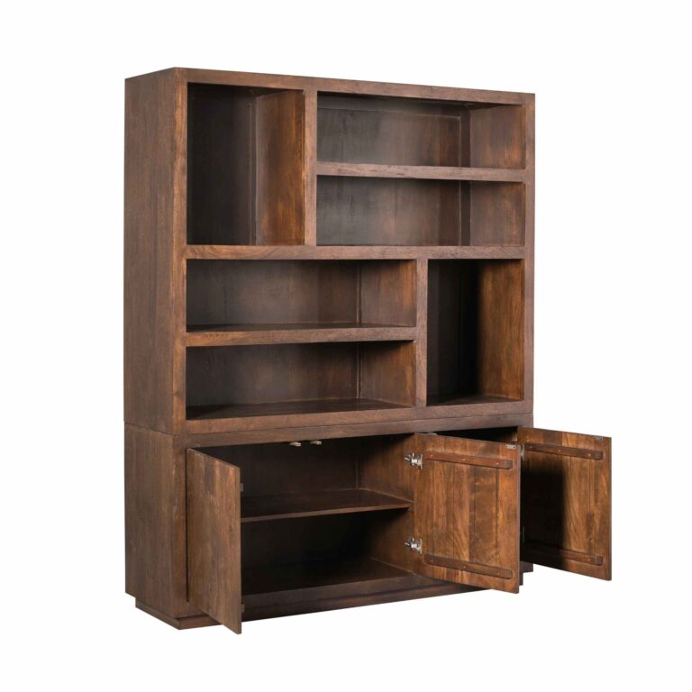 Regalschrank Brussel XL Braun Mangoholz 160 cm