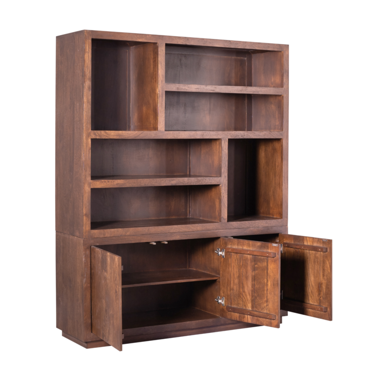 Regalschrank Brussel XL Braun Mangoholz 160 cm