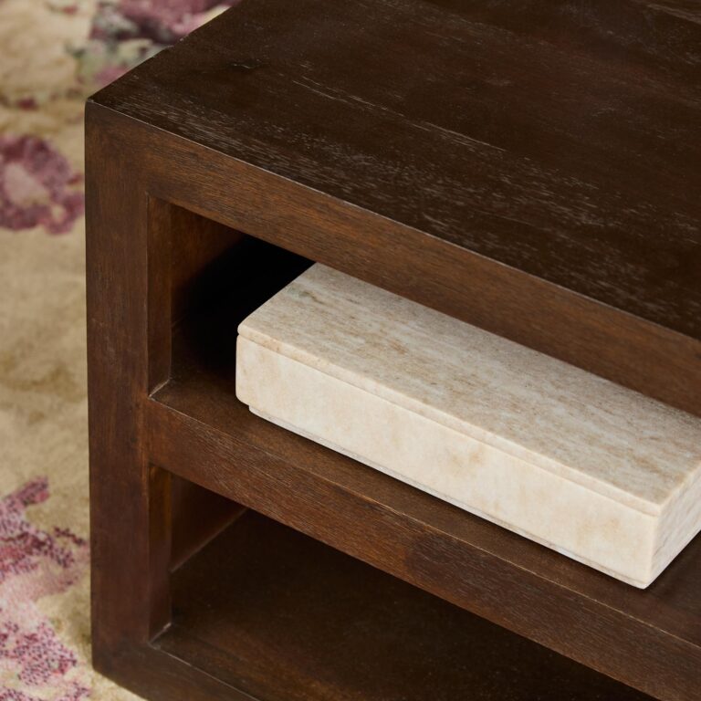 Vierkante salontafel Brussel Bruin Mangohout 80 cm