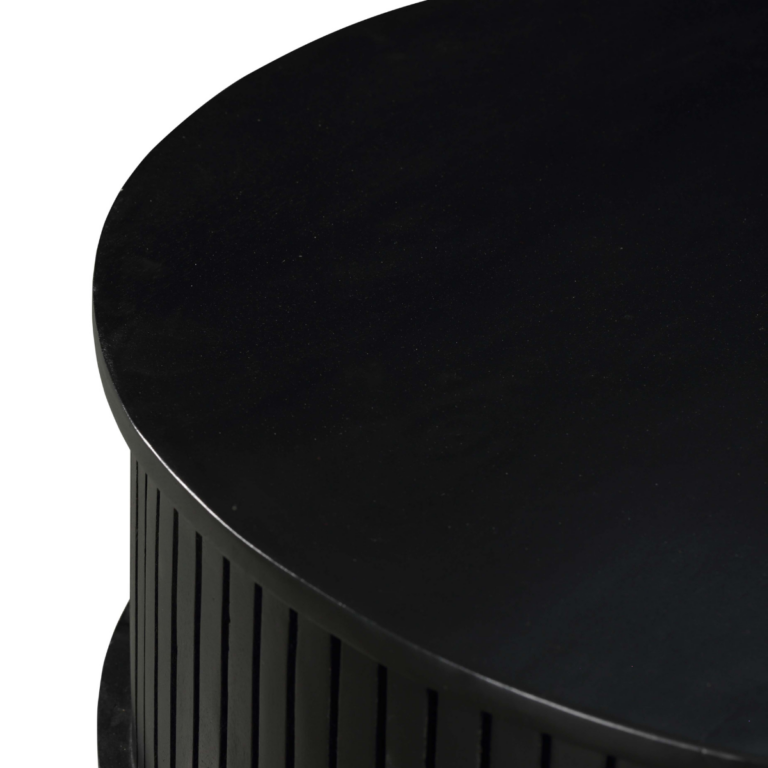 Ronde salontafel Madison Zwart Mangohout 80 cm