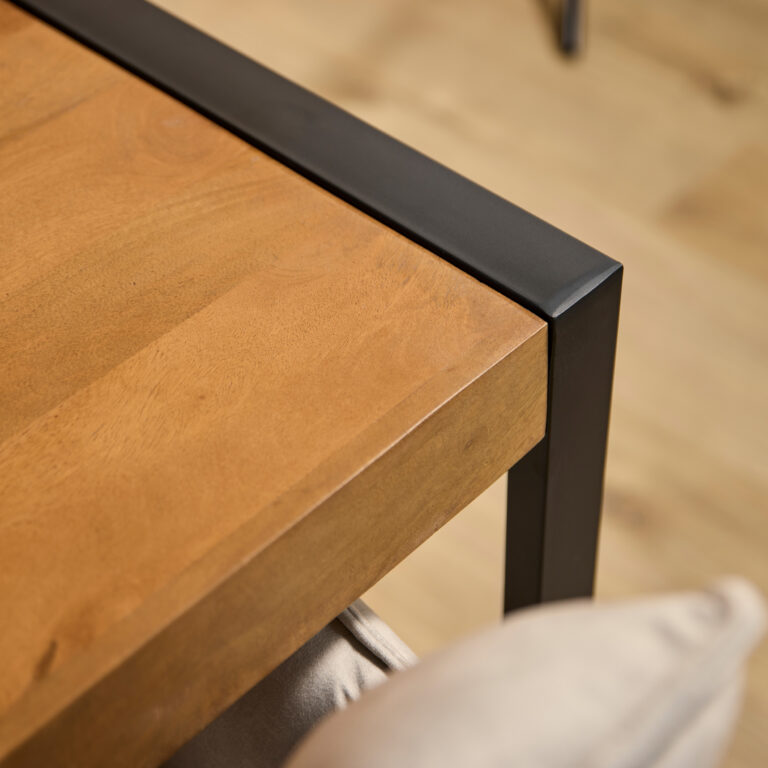 Rechthoekige eettafel Boaz Naturel Mangohout 140 cm