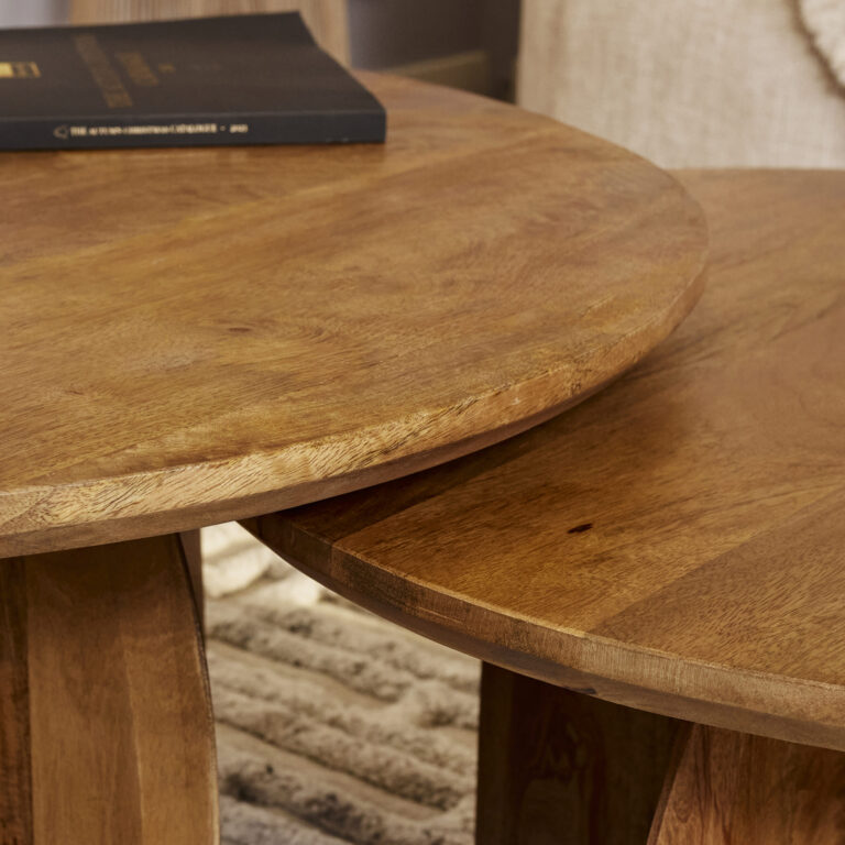 Ronde salontafel Tense Naturel Mangohout 70 cm
