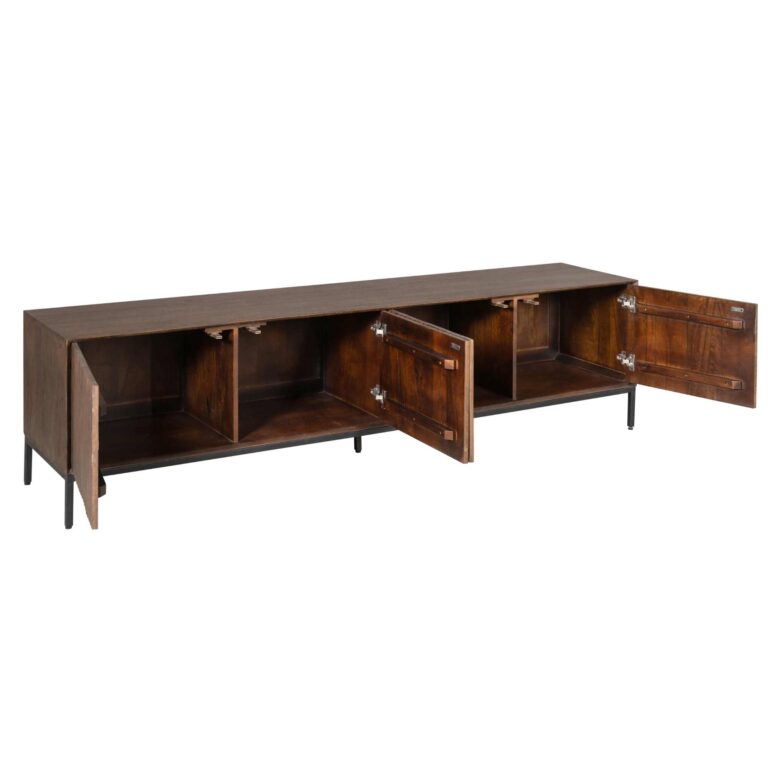 Tv meubel Madison Bruin Mangohout 210 cm
