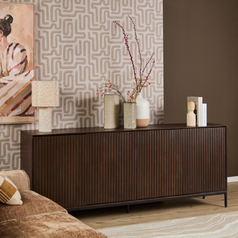 Buffet Madison Bois de manguier Brun 210 cm